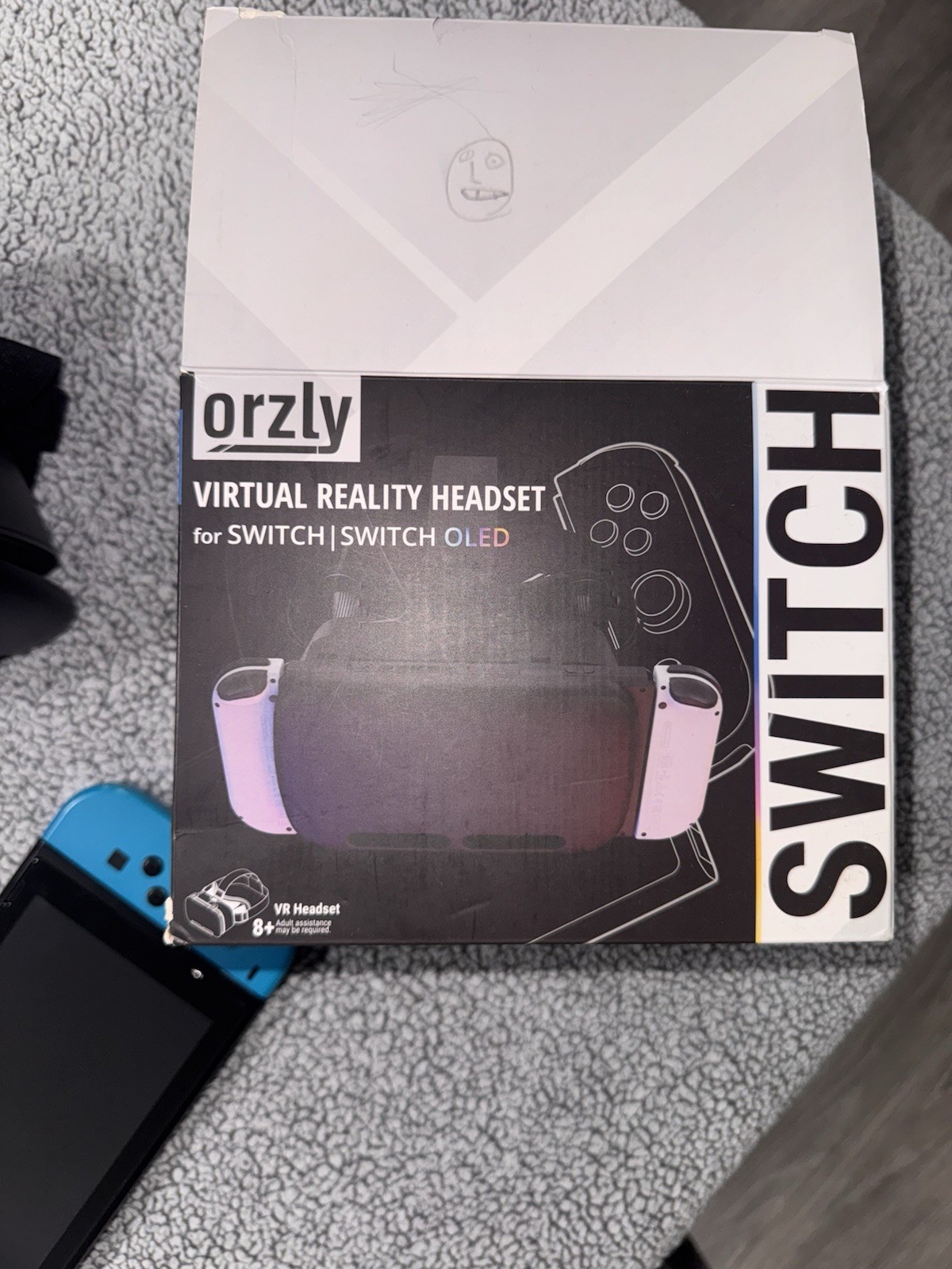 Nintendo Switch + 2 Games/ Carrying Case/ Virtual Reality Headset Bundle