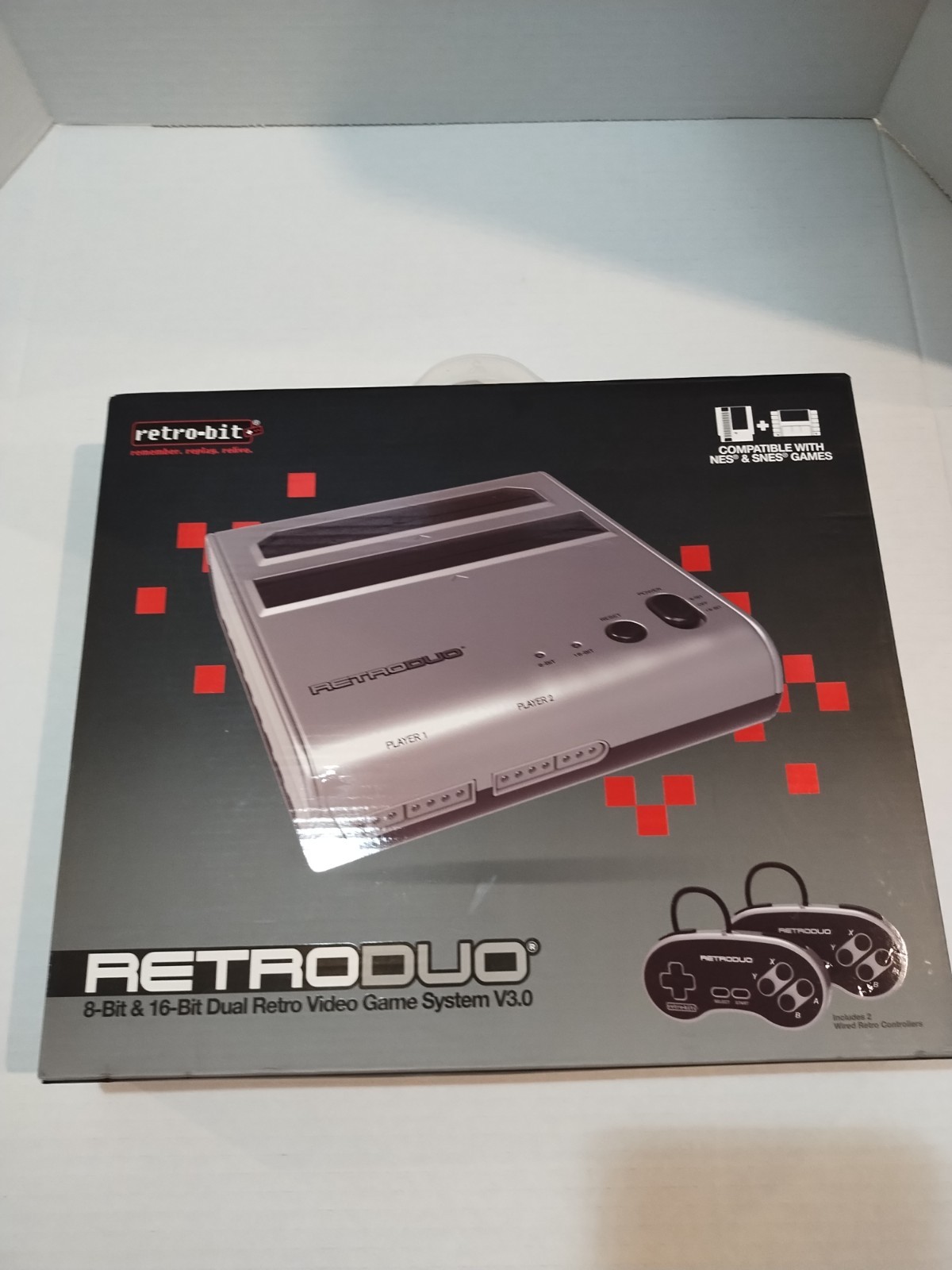 Retro-Bit Retro Duo 2 in 1 Console System for Original NES & SNES Games – Silver
