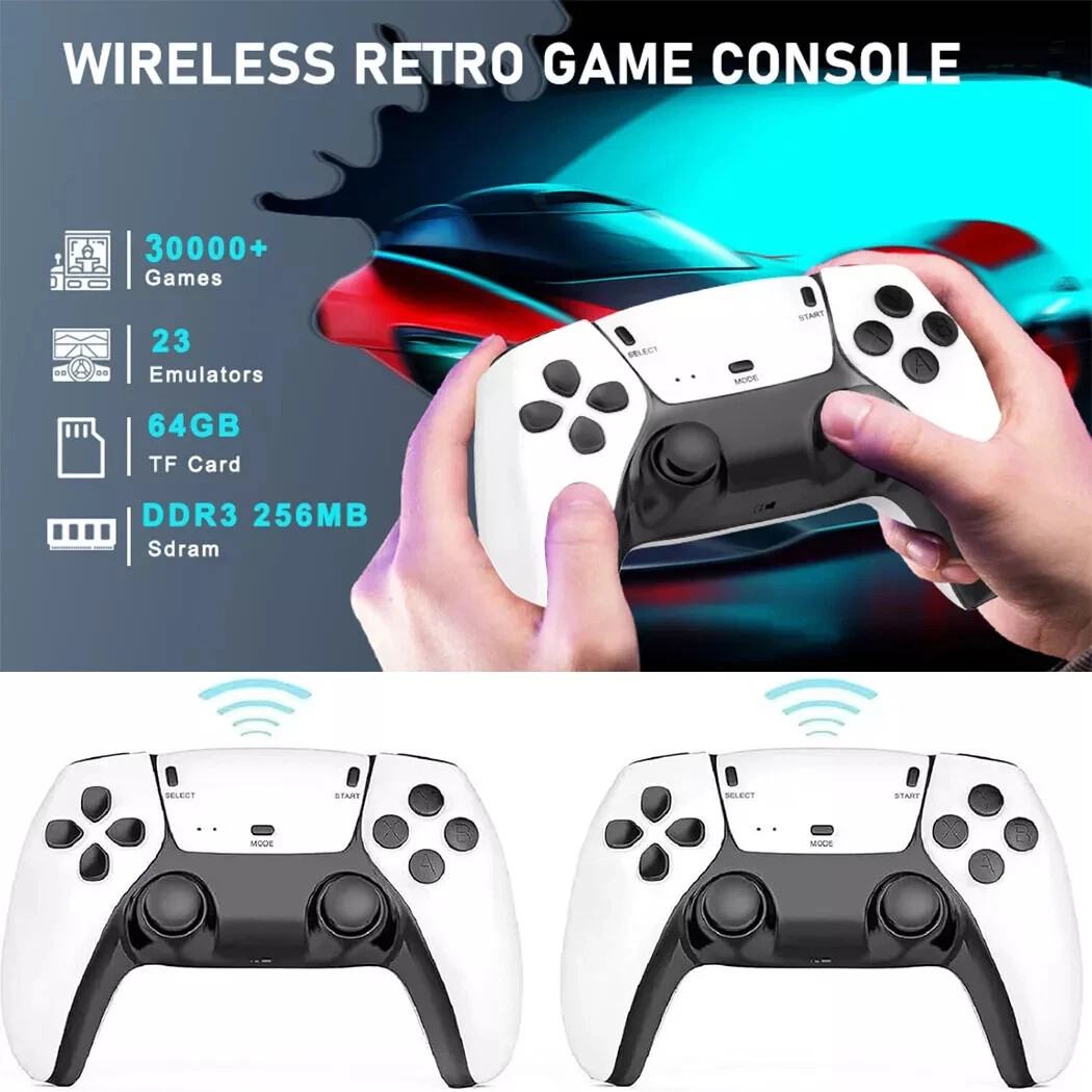 M15 4K HD Retro Game Stick Console 64GB 128GB 256GB 2 Wireless Controllers
