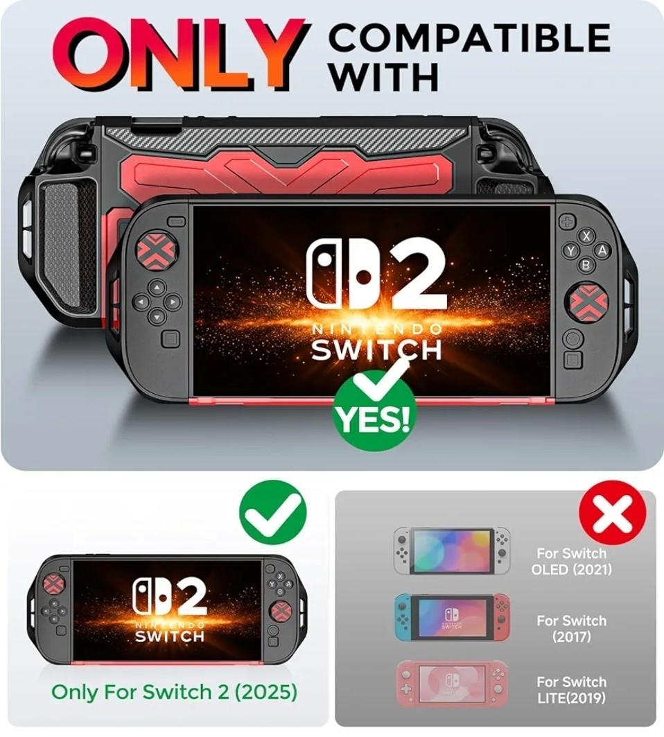 Nintendo Switch 2 Protective Case Dock Compatible Detachable Joy-Con Mat