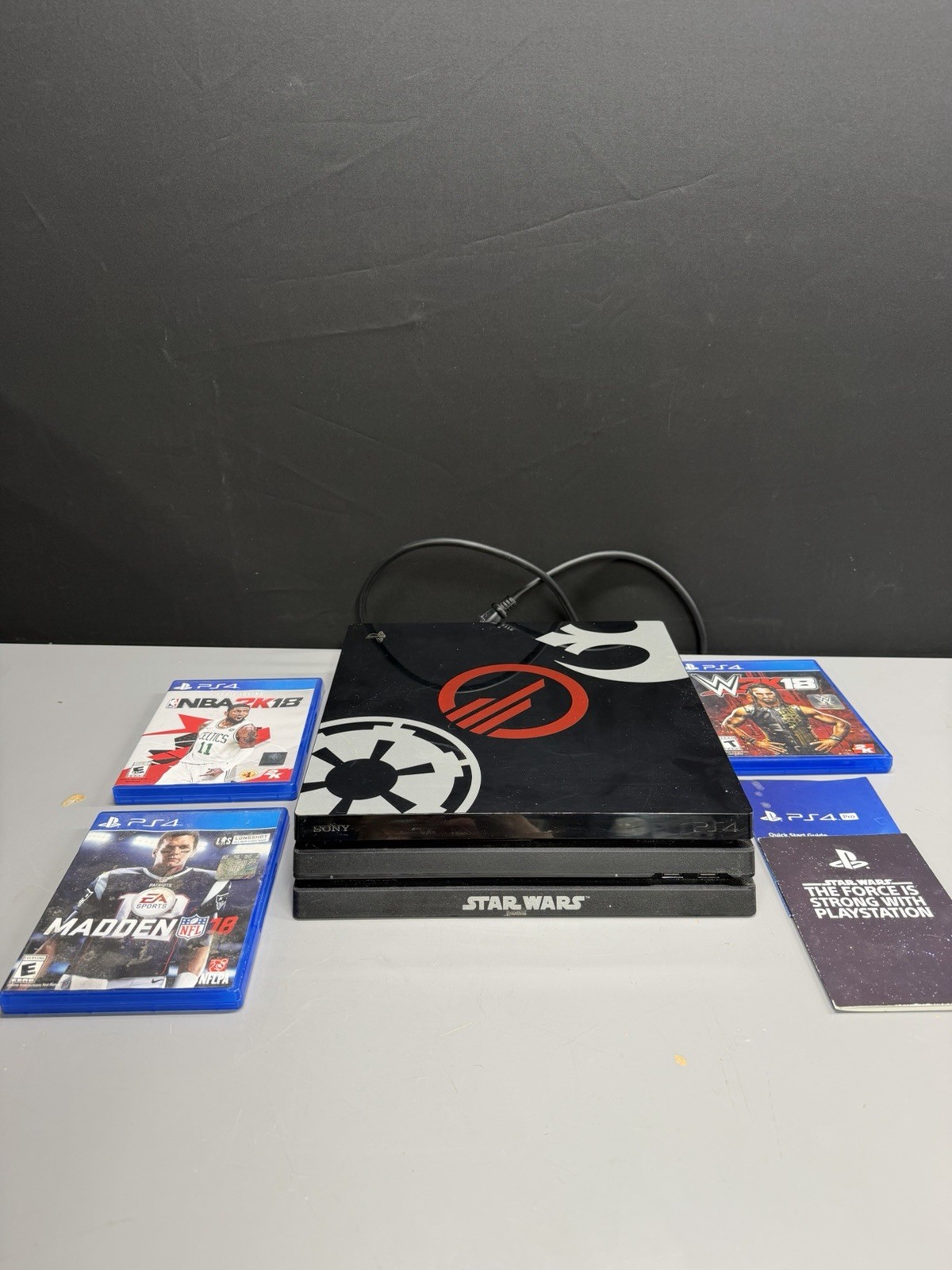 Sony PlayStation 4 Pro 1TB STAR WARS: Battlefront II Tested No Controller W/game
