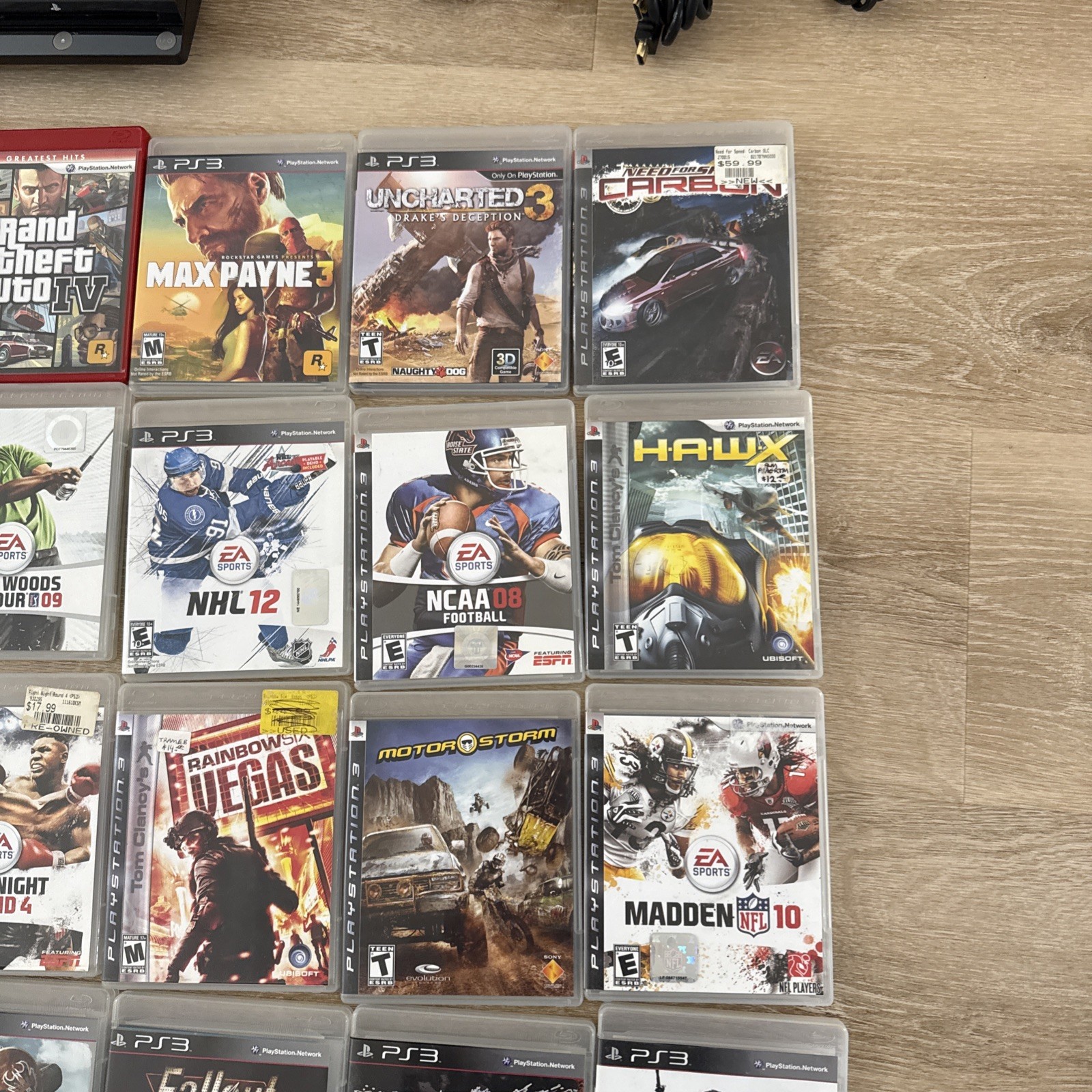 Sony PlayStation 3 Slim PS3 Console Bundle with 2 Controllers & 20 Games Tested