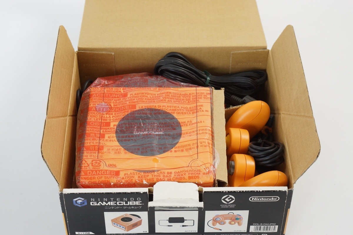 Gamecube Orange Console Boxed DOL-101JP For Japan Game Tested System DJH0069536