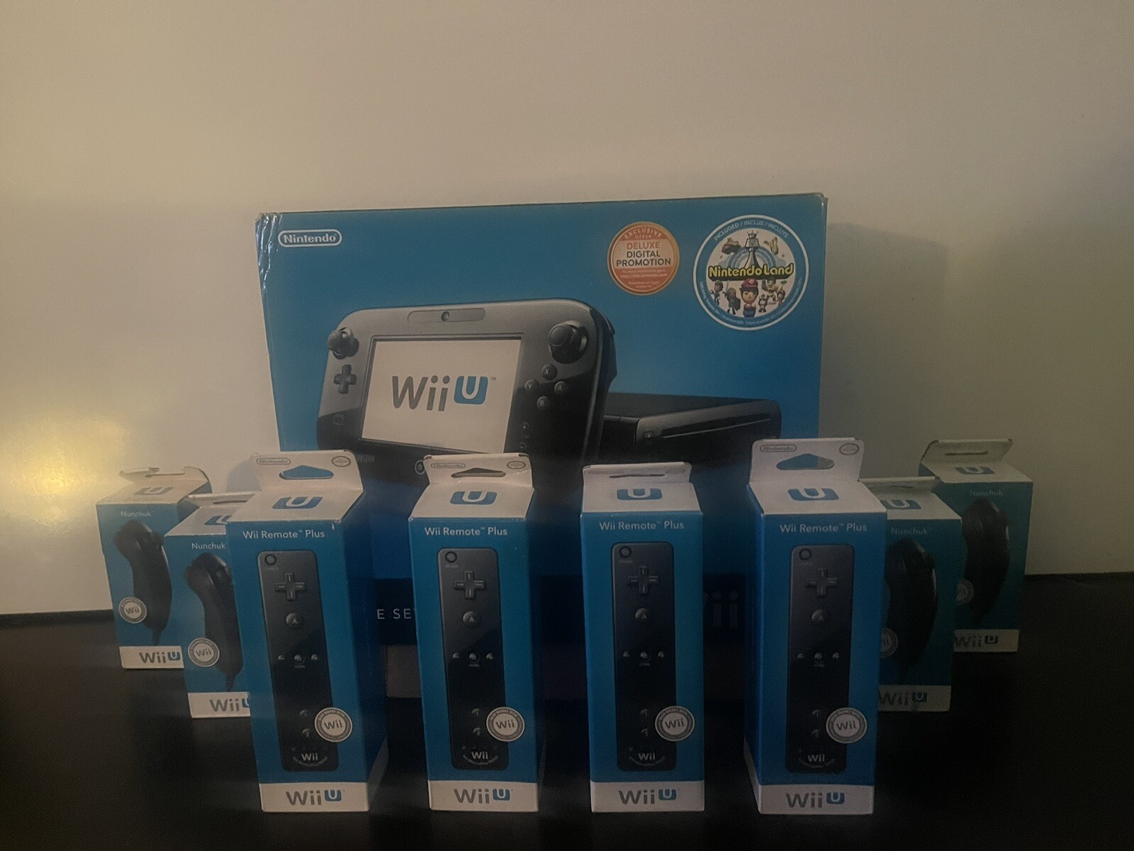 NEW Nintendo Wii U 32GB Premium Set – Black with new motion remotes /w nunchucks