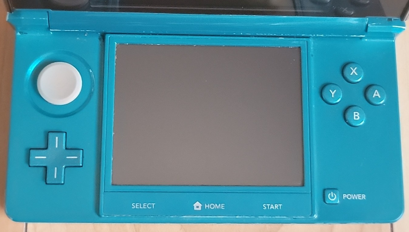 Nintendo 3DS CTR-001 Aqua Blue Handheld Game Console ONLY & Stylus TESTED READ