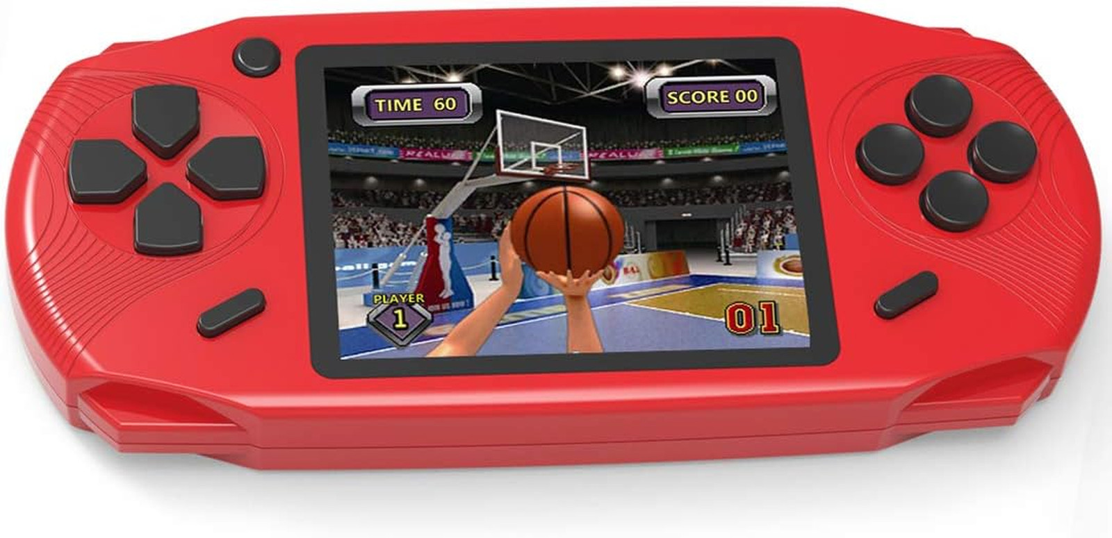 16-Bit Handheld Video Games Preloaded 220 Retro Electronic Gaming Player Red