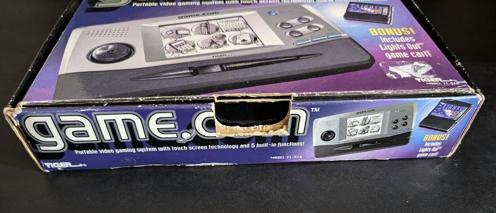 Tiger Game.com handheld system *missing stylus* boxed tested