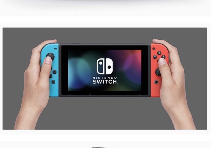 Nintendo Switch 32GB Gray Console ~ Neon Red/Neon Blue Joy-Con ~ Complete w/Box