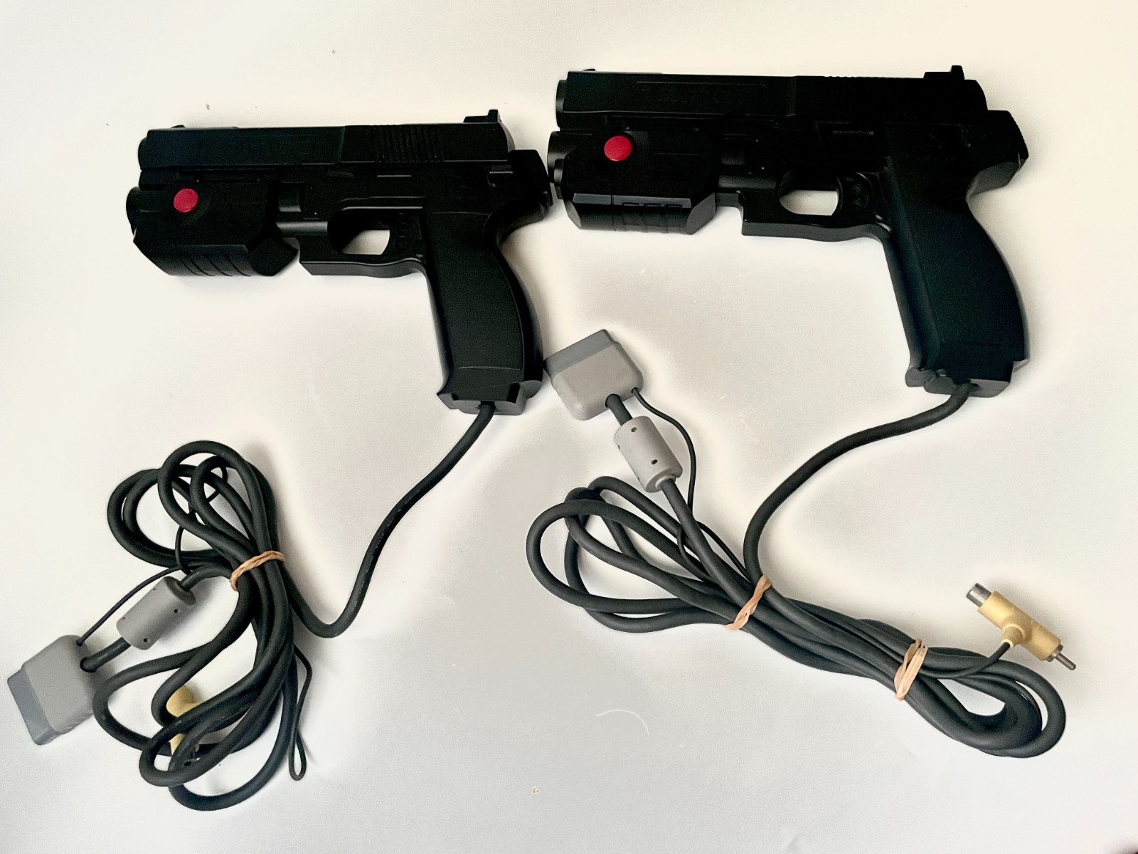Namco GunCon NPC-103 + Time Crisis PS1 SLPS-00635 Light Gun Controller Set Japan