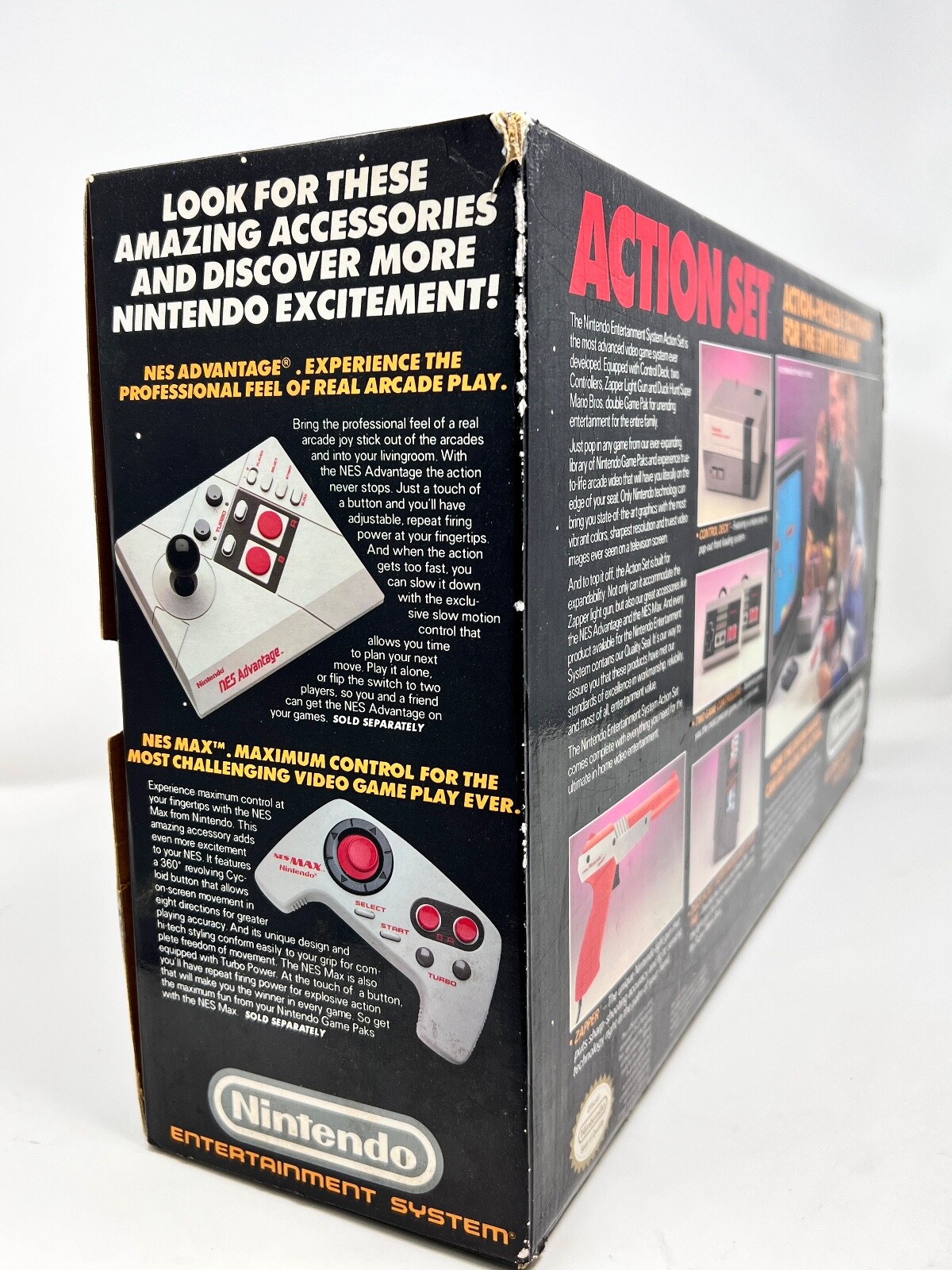 MINT CIB Nintendo NES 1985 Action Set w/ SEALED accessories + MINT NES Advantage
