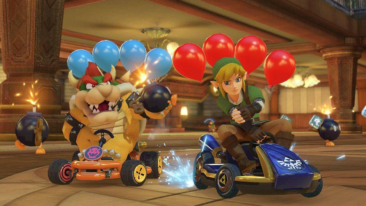 Nintendo Switch Console Mario Kart 8 Deluxe Bundle Neon Blue/Red 3 months online