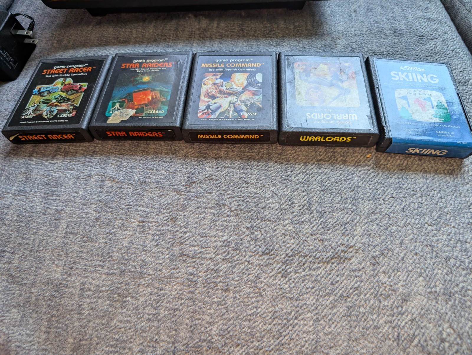 Atari 2600 Woodgrain 4-Switch Console Bundle W/ GAMES! No Controller! Tested!