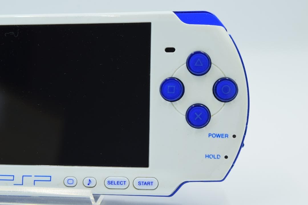 Sony PSP-3000 White Blue Console Tested Working Region Free SD Card