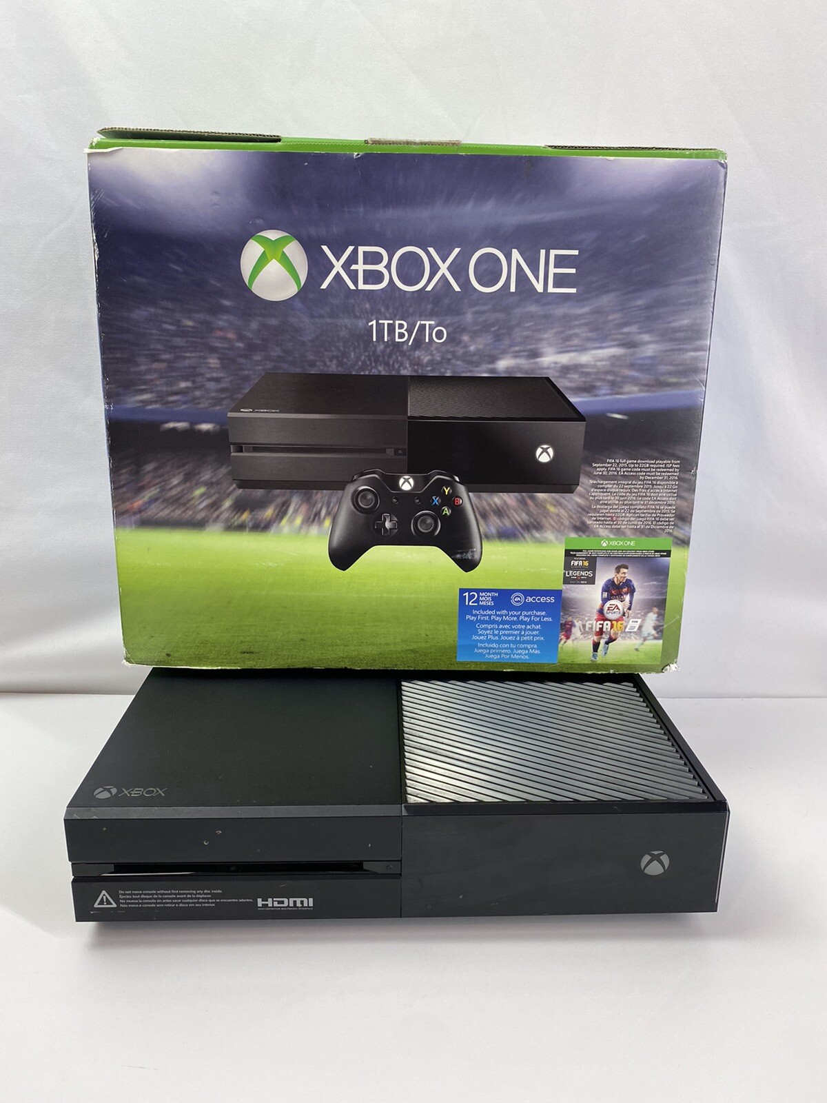 Xbox One 1 TB Console EA Sports Messi FIFA 16 Bundle Soccer Video Game Systems