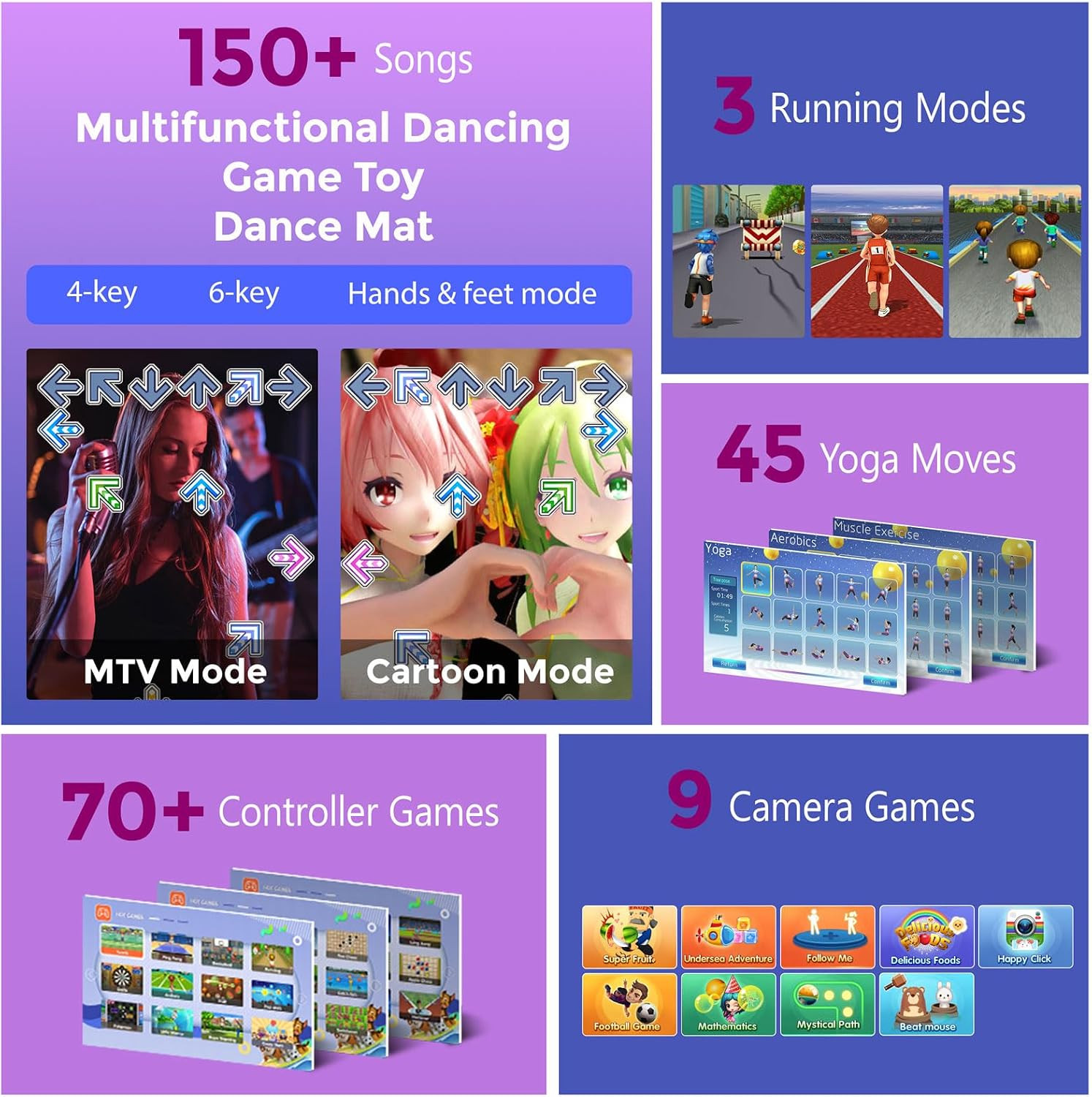AR Motion Video Game Console for Kids & Family: Plug and Play Interactive TV Gam