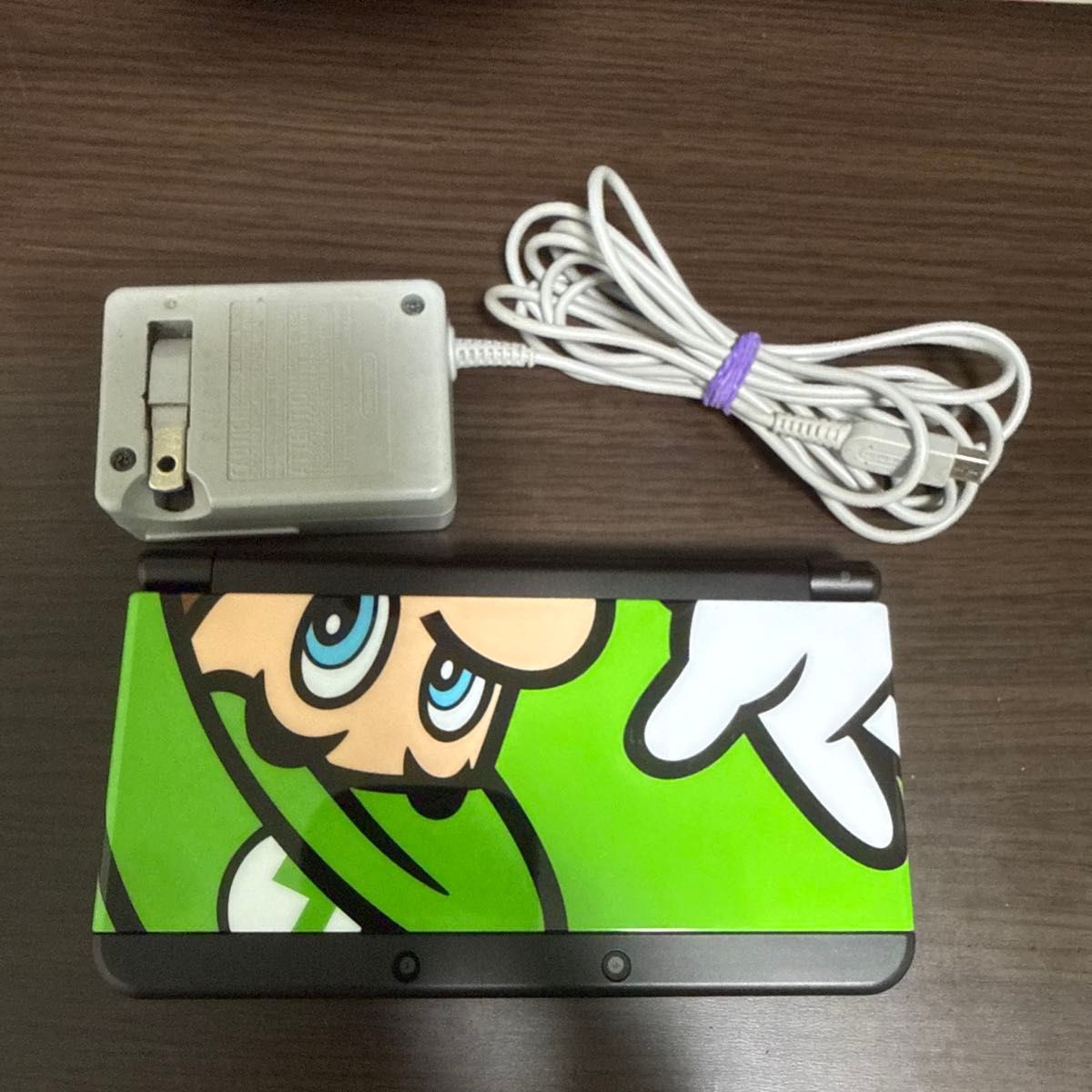 New Nintendo 3DS Black Console Kisekae Plate Luigi Design Tested