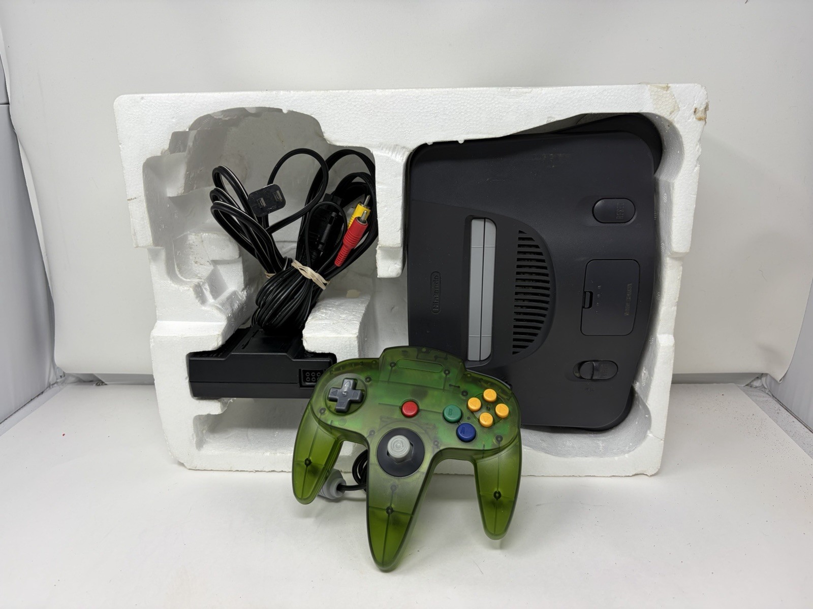 Nintendo 64 System N64 Console Charcoal Gray Tested Original Box