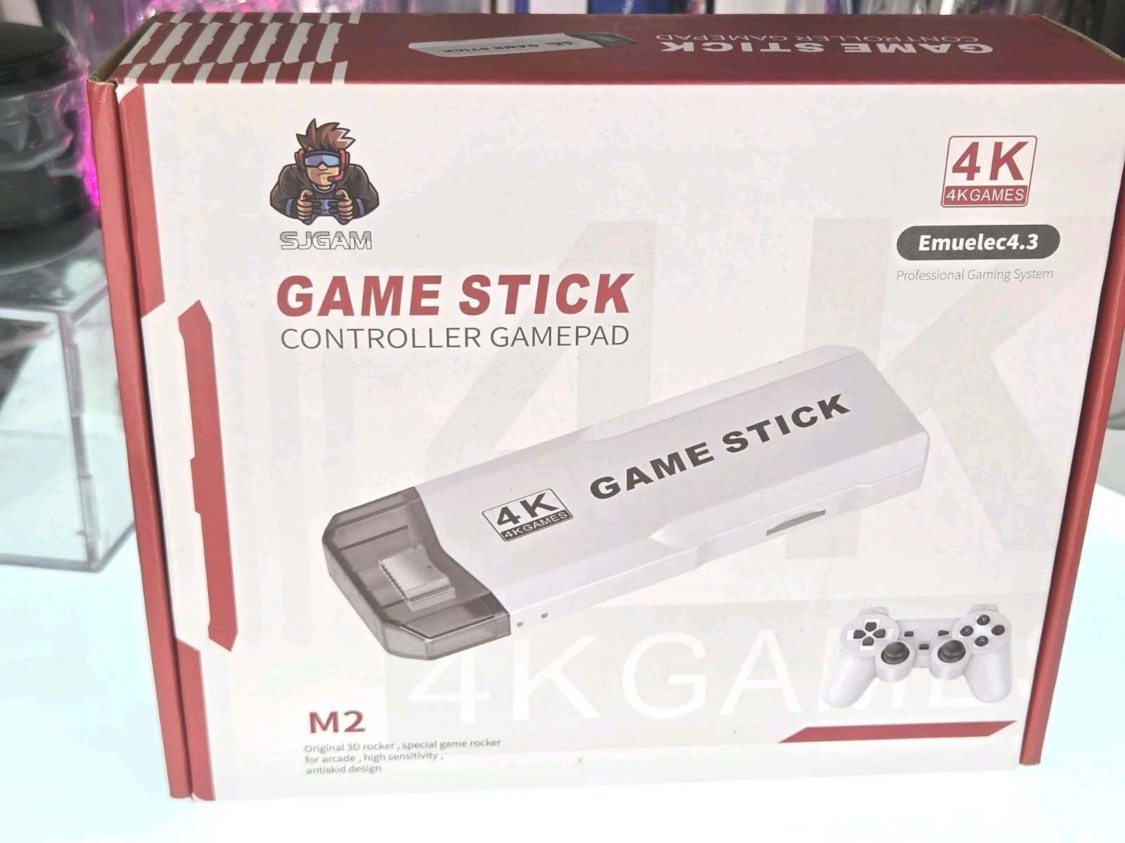 M2 Plus Retro Game Stick 4K HDMI with 2.4G Wireless Controllers