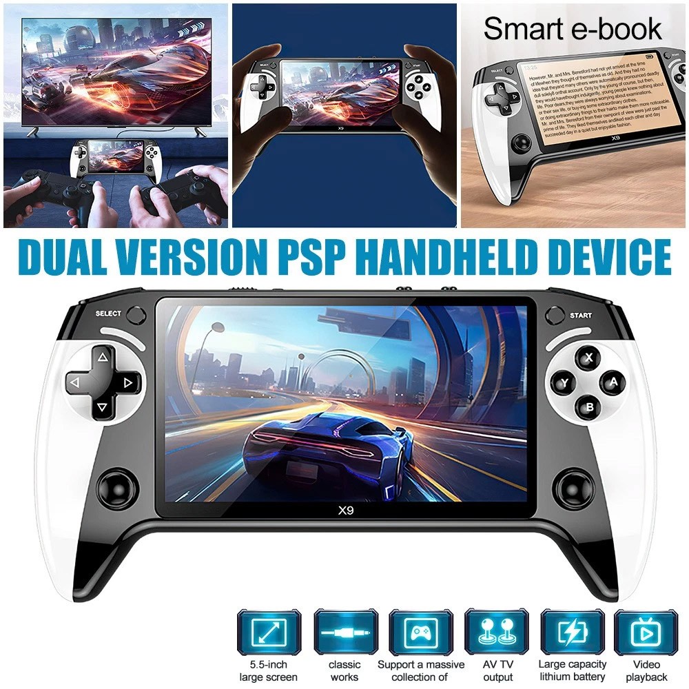 5.5 inch 3000 Games X9 Retro Handheld Game Console Video Gaming Consoles Gift OY