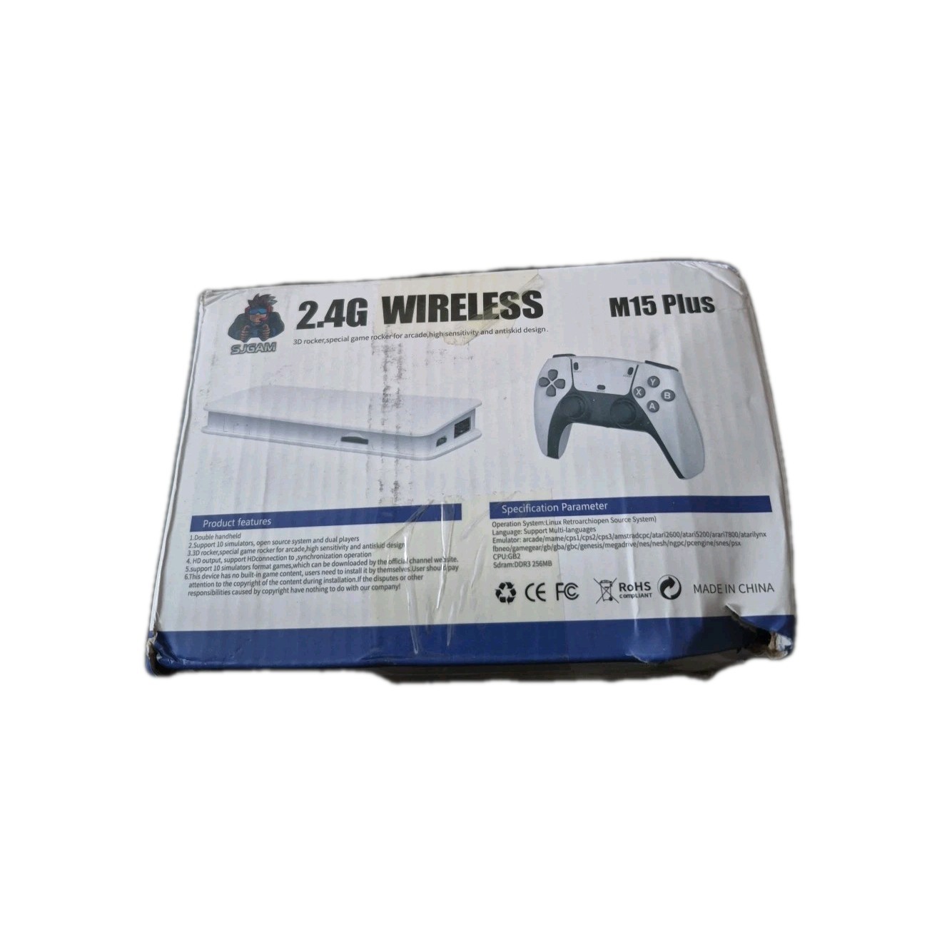 SJGAM 2.4G Wireless M15 Plus Game 2 Controllers 3D Rockers Arcade
