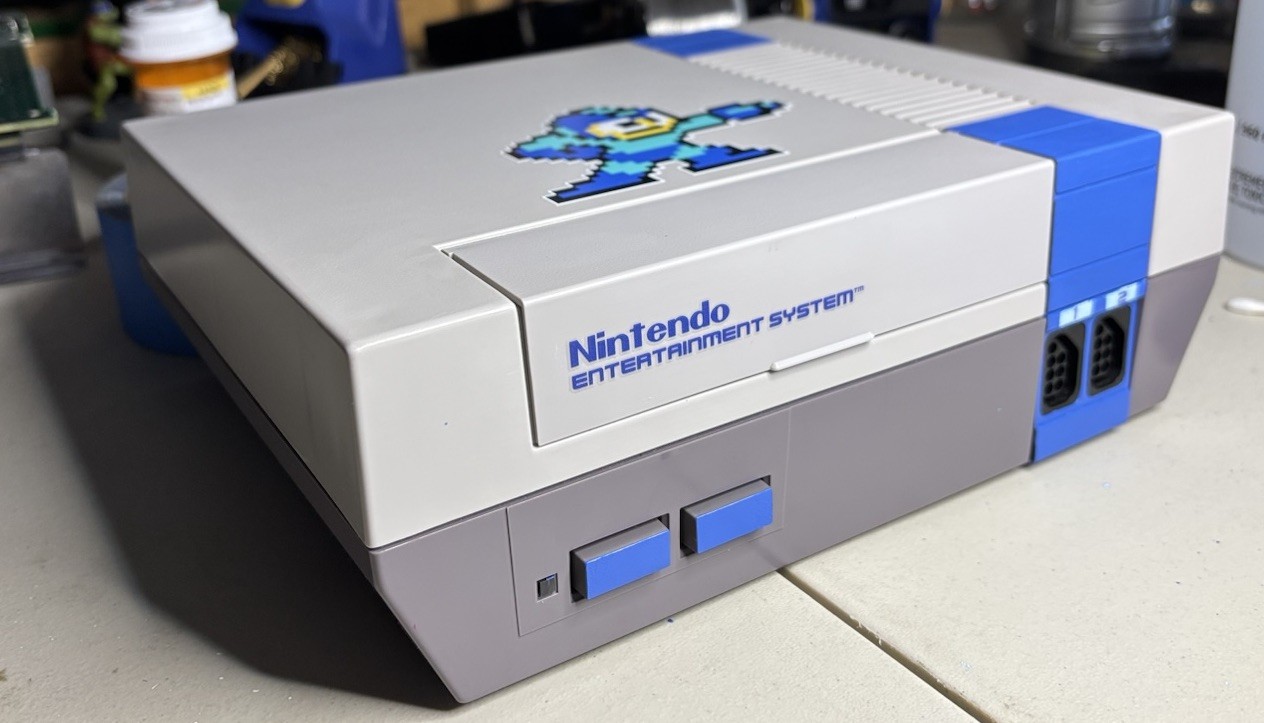 Custom Mega Man NES Nintendo Console NES-001 – Recapped, New VR, EXTRA CLEAN