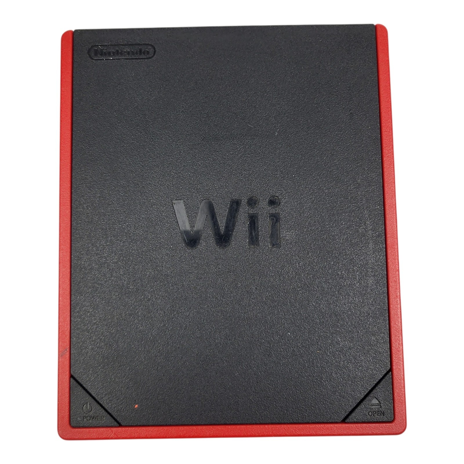 Nintendo Wii Mini Console Red RVL-201(USA) w/ All Cables No Controller Tested