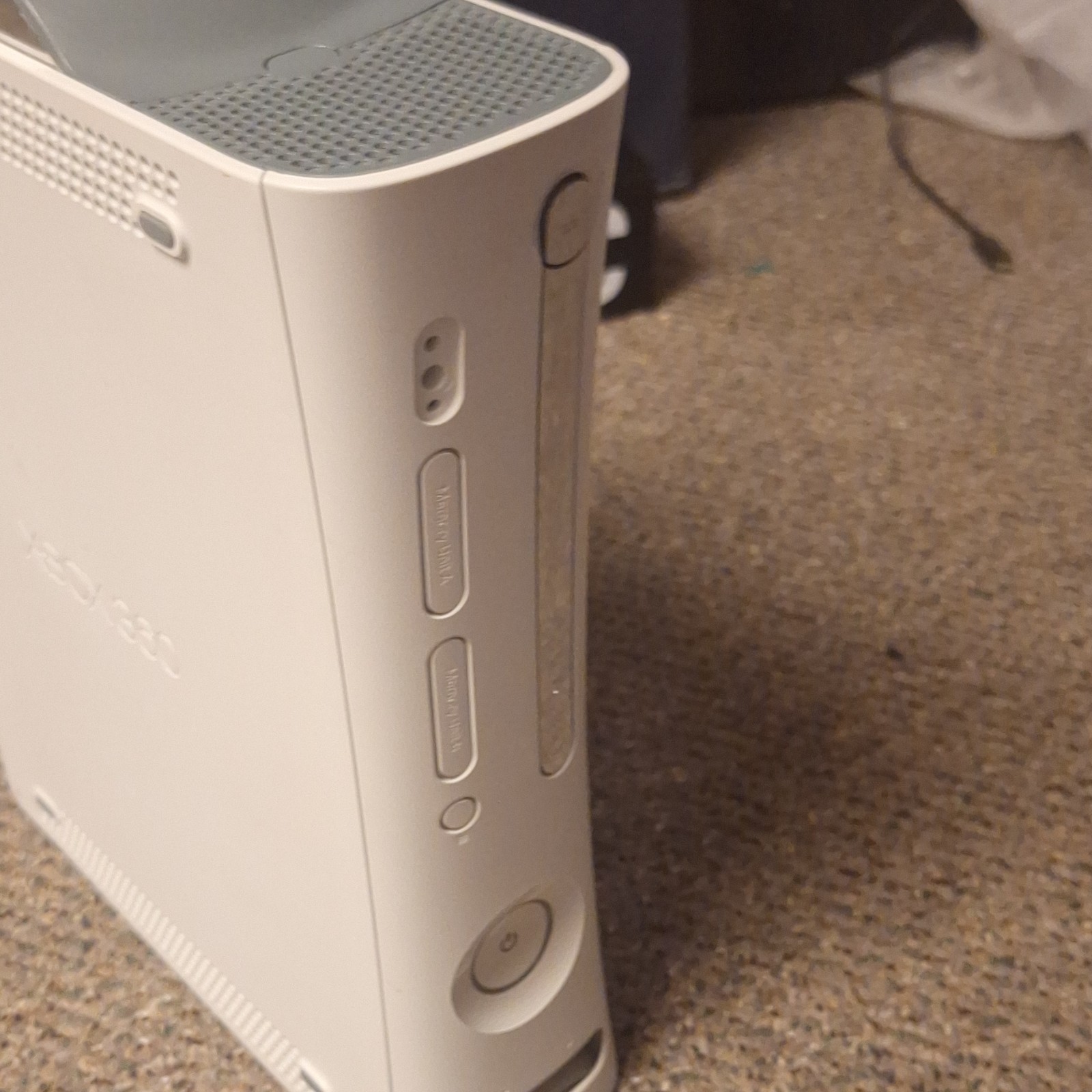 Microsoft Xbox 360 Console White Gray Detachable Hard Drive Ethernet AV Platform