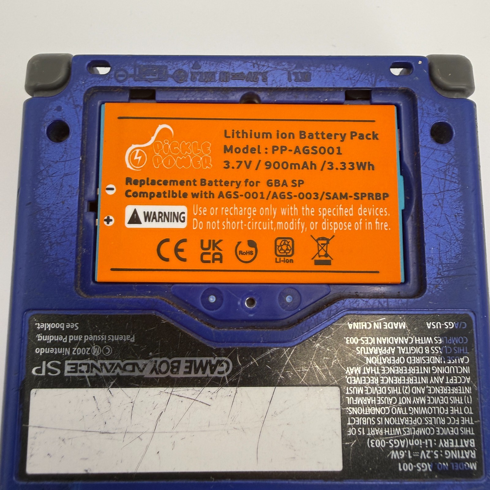 Nintendo Game Boy Advance SP Console Cobalt Blue AGS-001 – Tested *READ*
