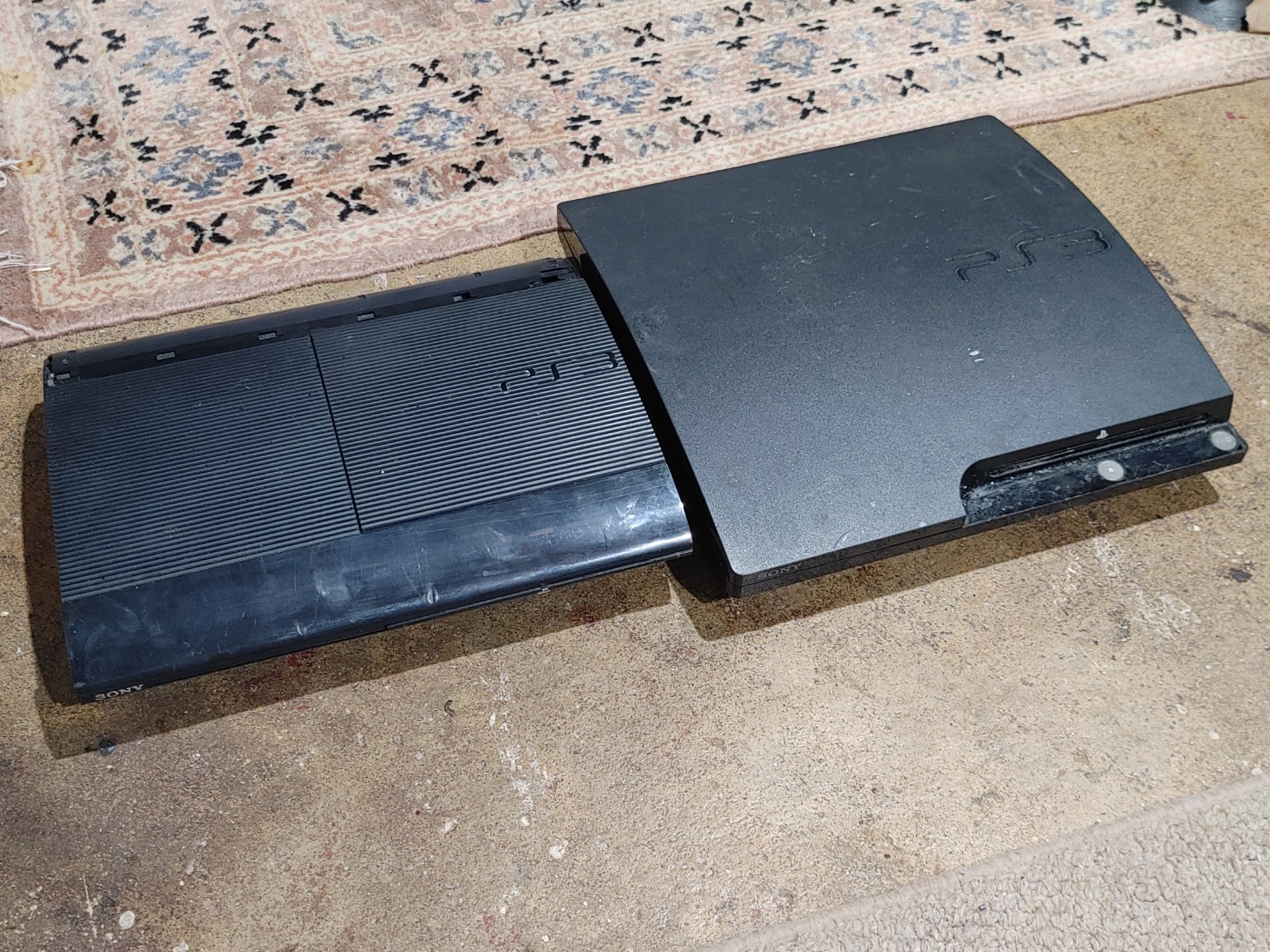 PS3 PlayStation 3 Super Slim Consoles Lot Of 2 PARTS REPAIR AS IS Sold As Is