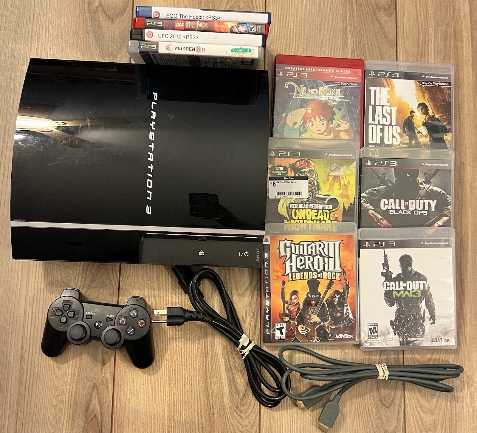 Sony PlayStation 3 Fat CECHP01 PS3 160GB Console Bundle 10 Games Tested