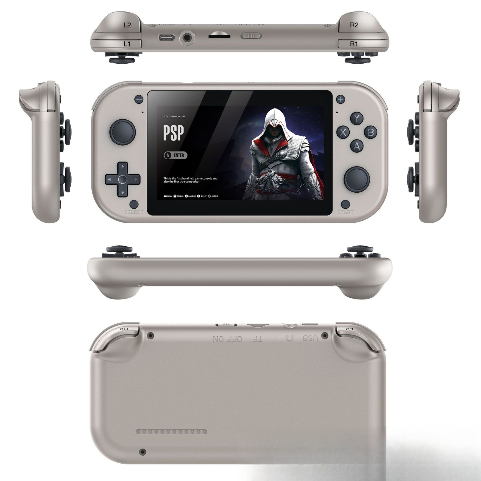 M17 game console horizontal version 4.3-inch screen 128GB with 30000 games