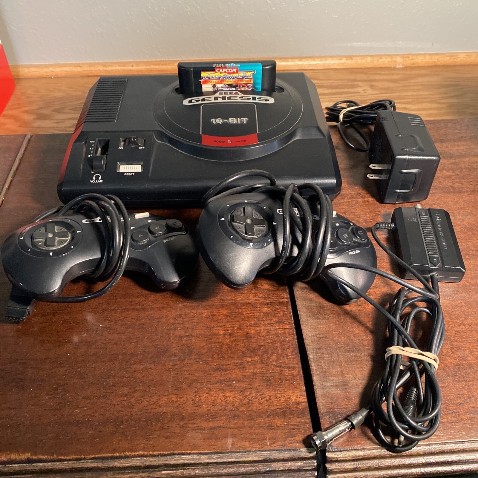 Sega Genesis Model 1 MK-1601 High Definition RF Video And Power 1 Game Tested!