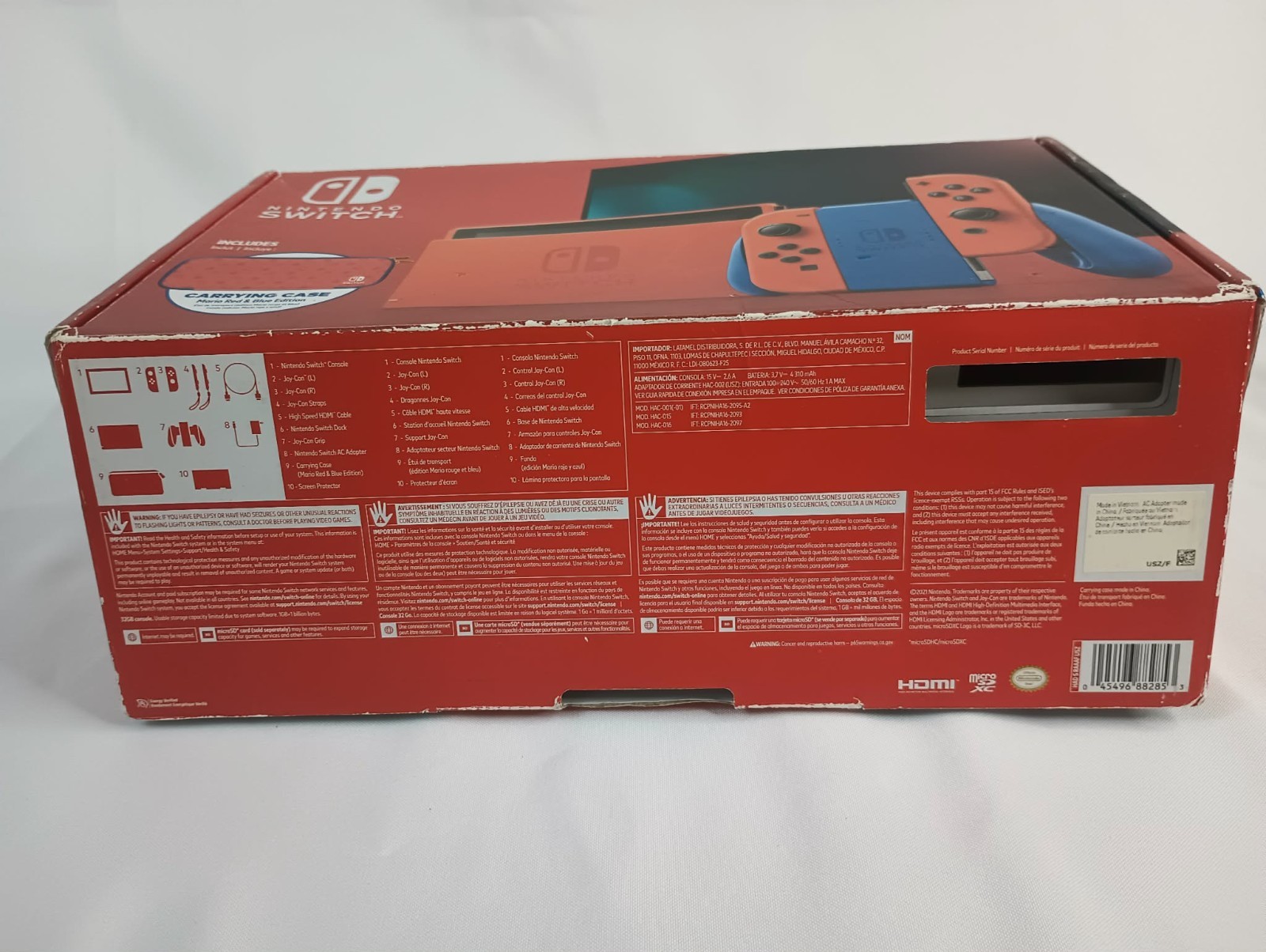 Nintendo Switch Console Mario Red Blue Edition 32GB + 128gb + Final Fantasy Twin