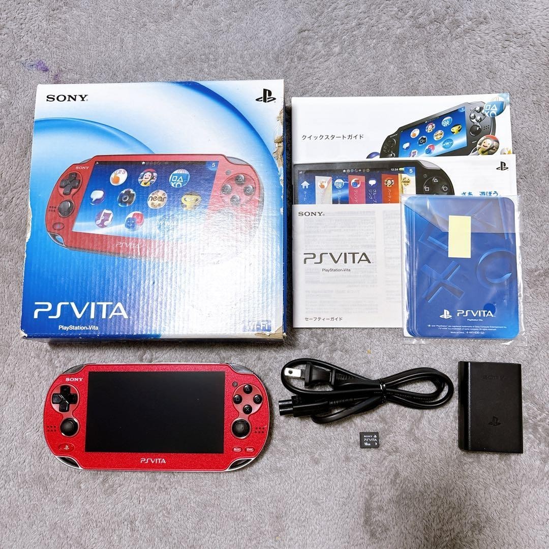 Excellent SONY PS Vita PCH-1000 ZA03 Cosmic Red Wifi