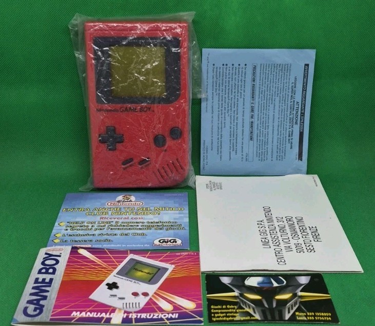 NINTENDO GiG Electronics GAME BOY Gameboy DMG-01 RED Color 1996 Working Complete