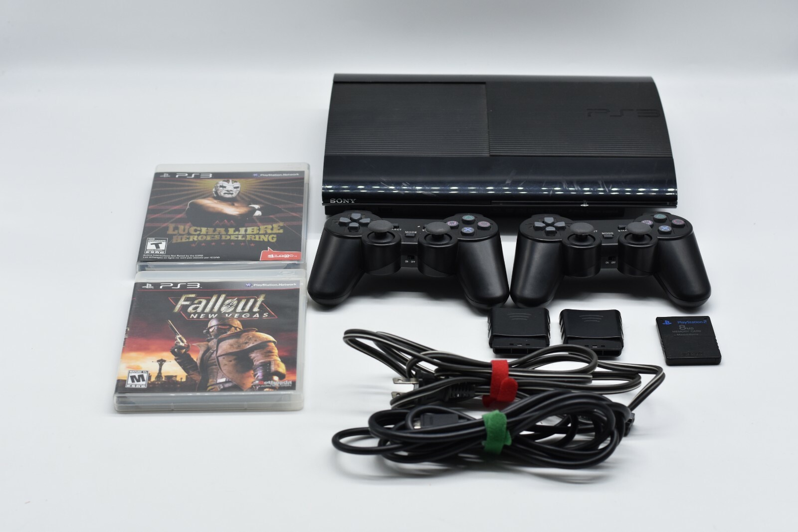 Sony PlayStation 3 PS3 Super Slim Console – 2 controllers – 2 games – FAST SHIP