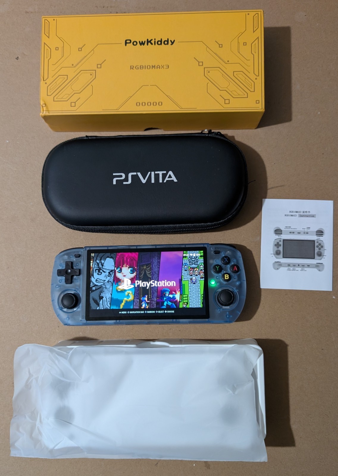 Powkiddy RGB10MAX3 Handheld Game Console (Includes 500+ Games on 128 Micro SD)