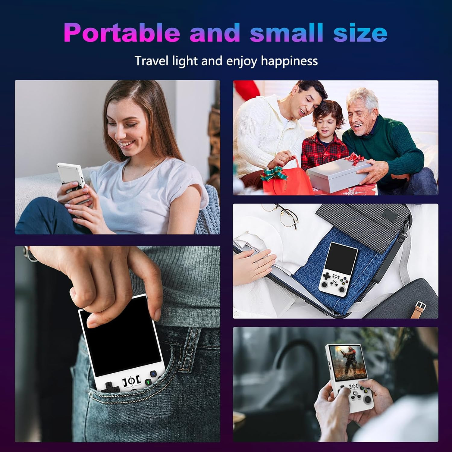 R36MAX Retro Handheld Game Console, 4.0 Inch 720X720 IPS Screen, 64GB Built-In 1