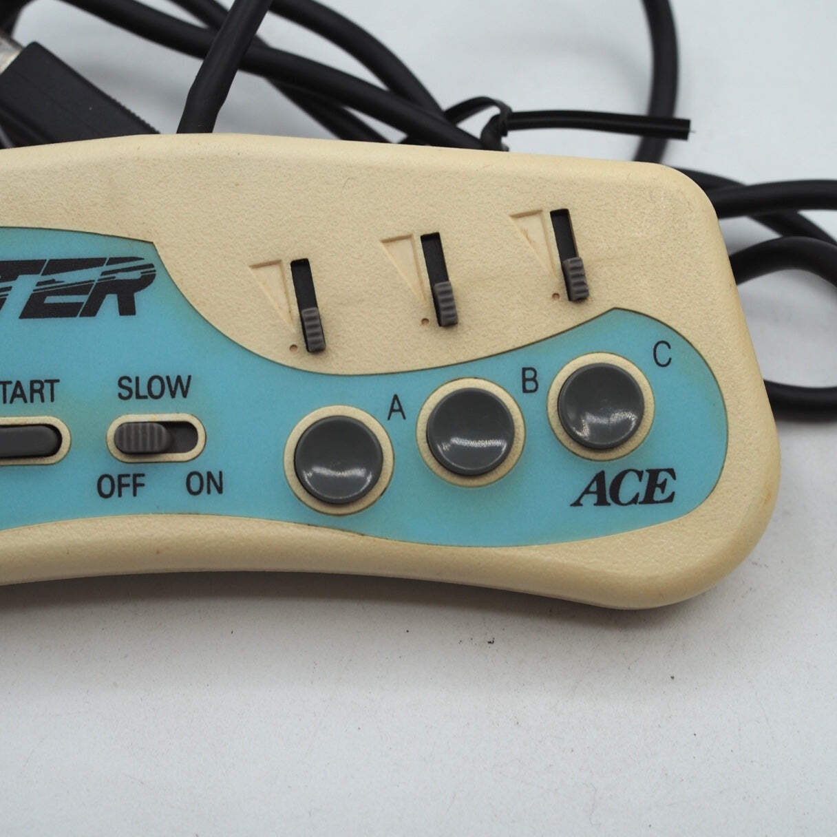 BLASTER Controller ACS-01 White Ace Denshi For SEGA Mega Drive Tested Working