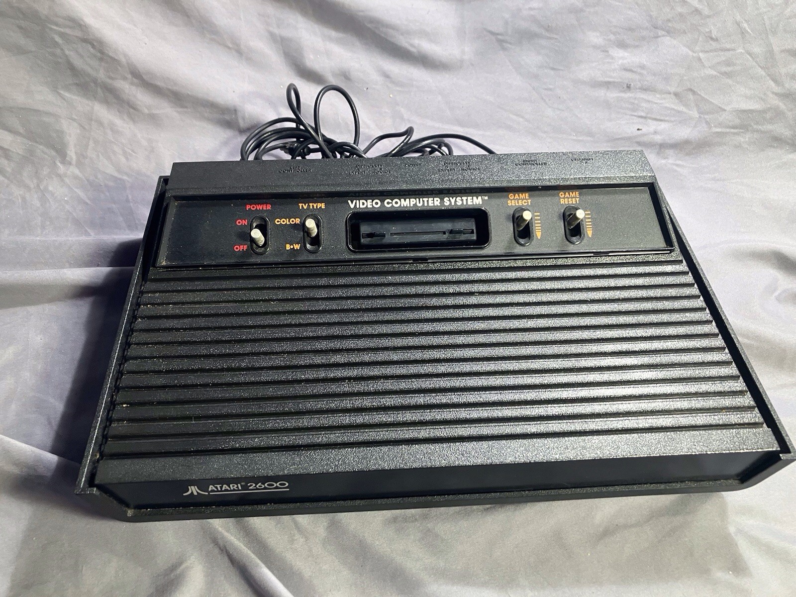 Atari CX-2600 CONSOLE-Joysticks, Power Supply, Switch & Game Case UNTESTED AS-IS