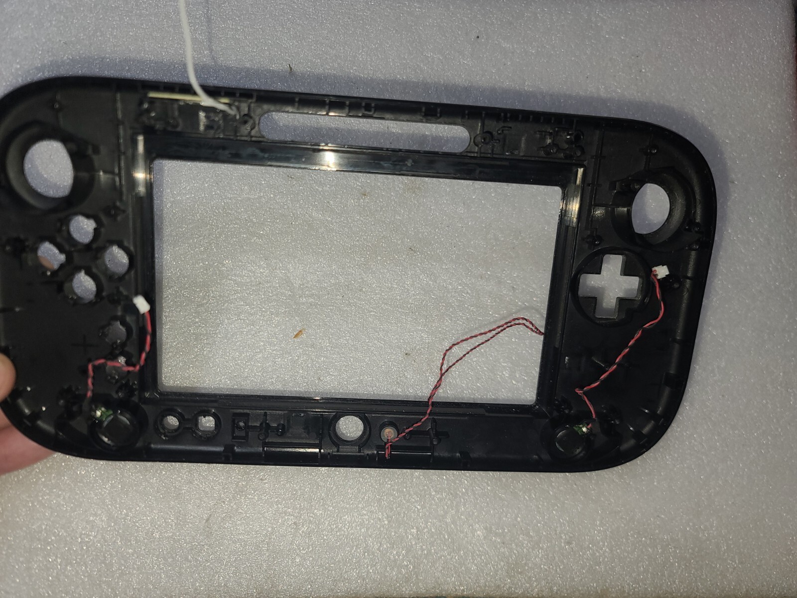 Nintendo Wii U Black Gamepad EMPTY Front Cover ONLY-Just OK Cosmetic-READ ALL