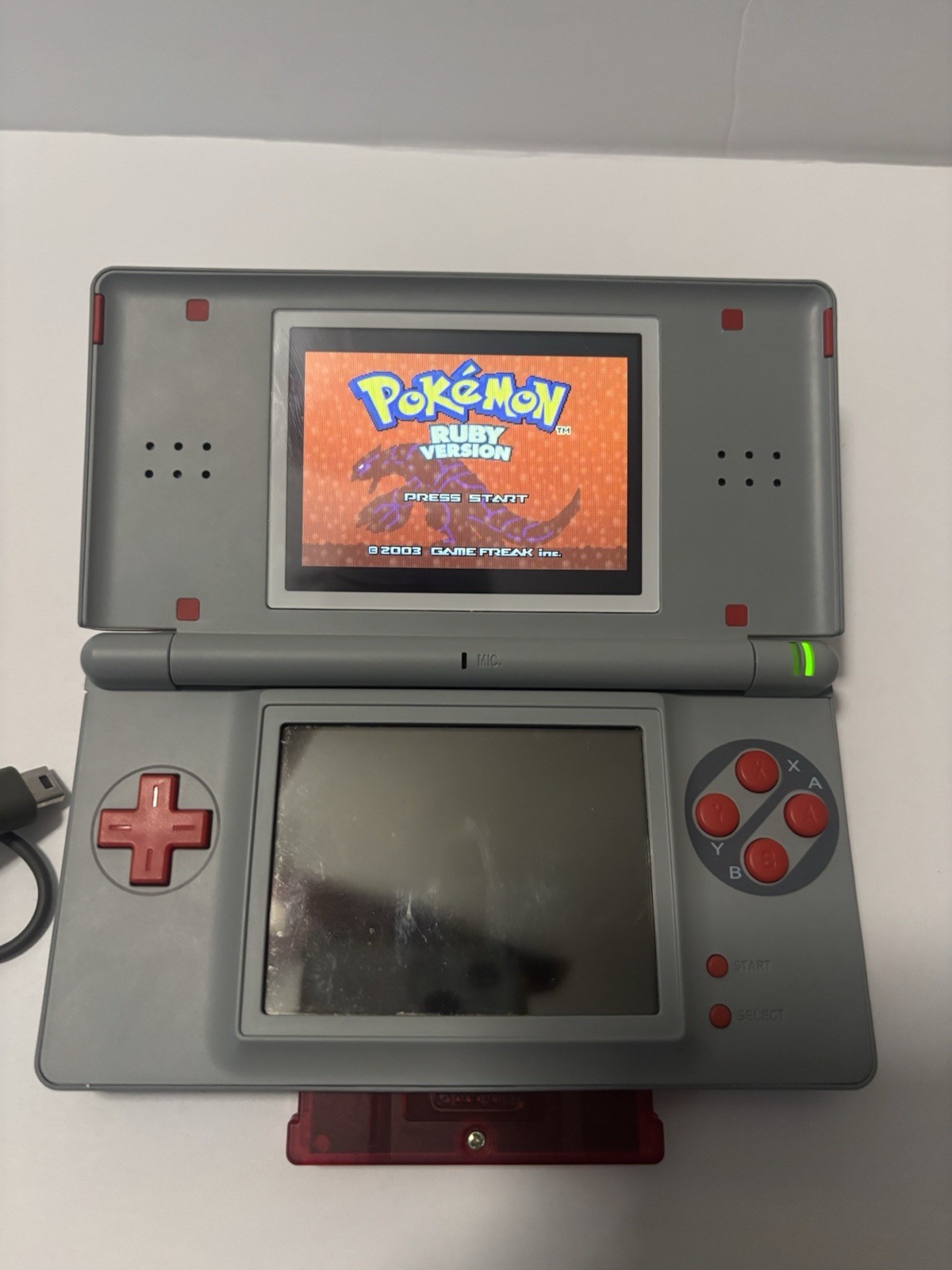 Ds Lite SNES Reshell With Ruby, Charger, Screwdrivers And Extra Buttons