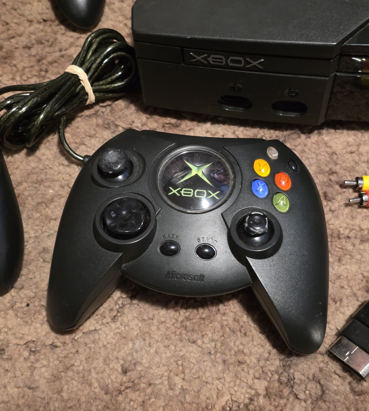 Original Xbox Console + 3 Controllers & 10 Games – Red/Green Light Error Code 7