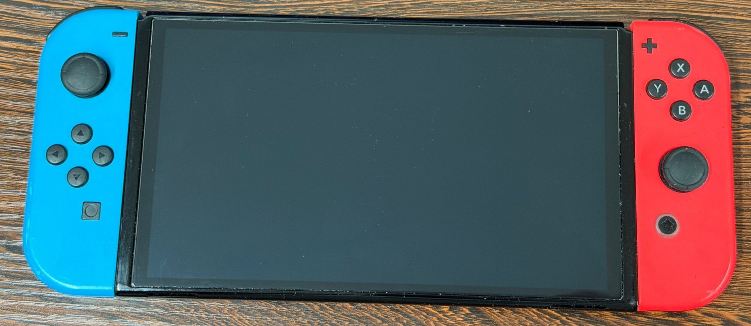 Nintendo Switch OLED Model Handheld Console – 64GB – Neon Red Blue – Good Used