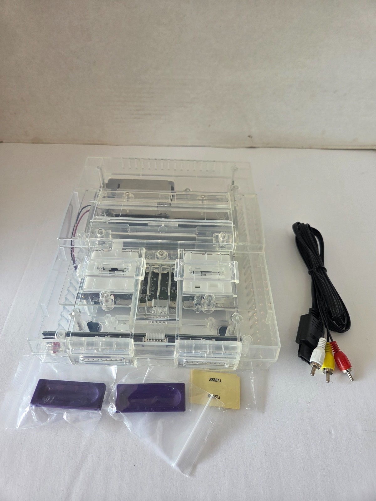 Custom Super Nintendo Console Transparent/Clear with UPGRADED power supply