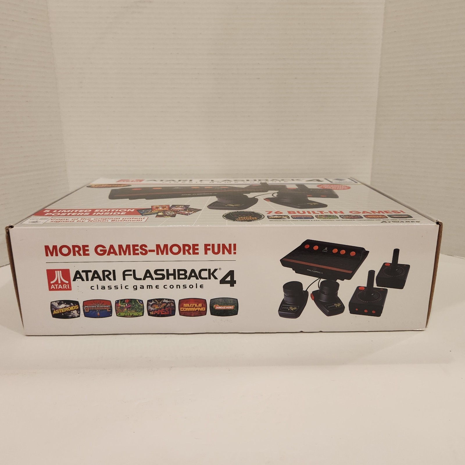 Atari Flashback 4 Classic Game Console Bundle 76 Games Sams Club w/ POSTERS EUC