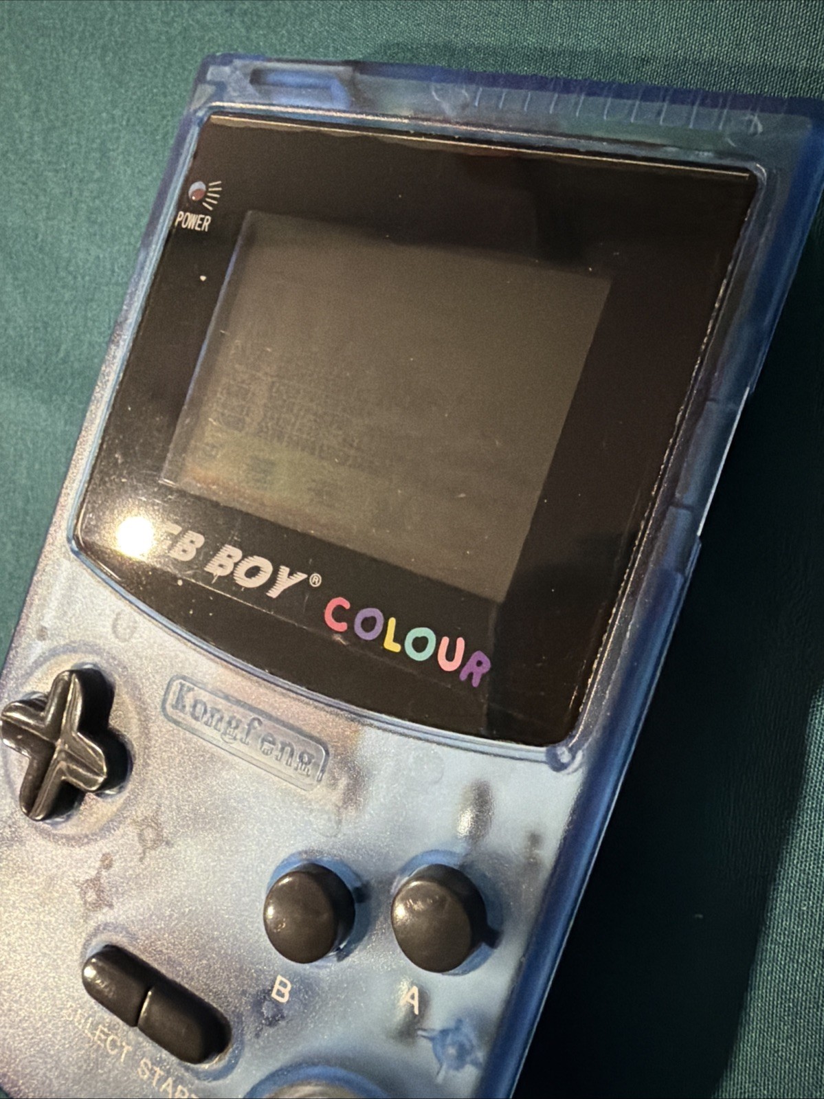 GB BOY COLOUR Kongfeng 66 in 1 Handheld Gameboy Color Clone Crystal Blue In Box