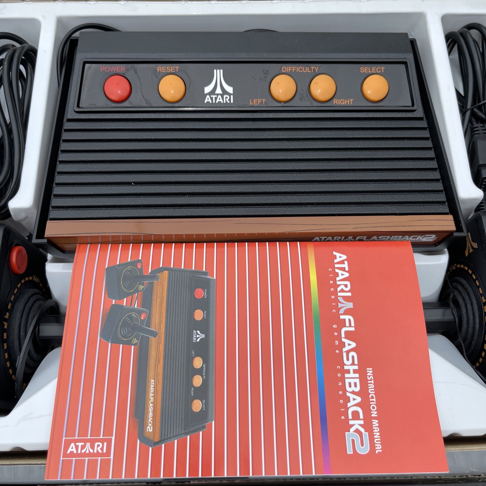 ATARI Flashback 2 Plug&Play TV Atari 2600 Black Console 2Controllers Clean/Works