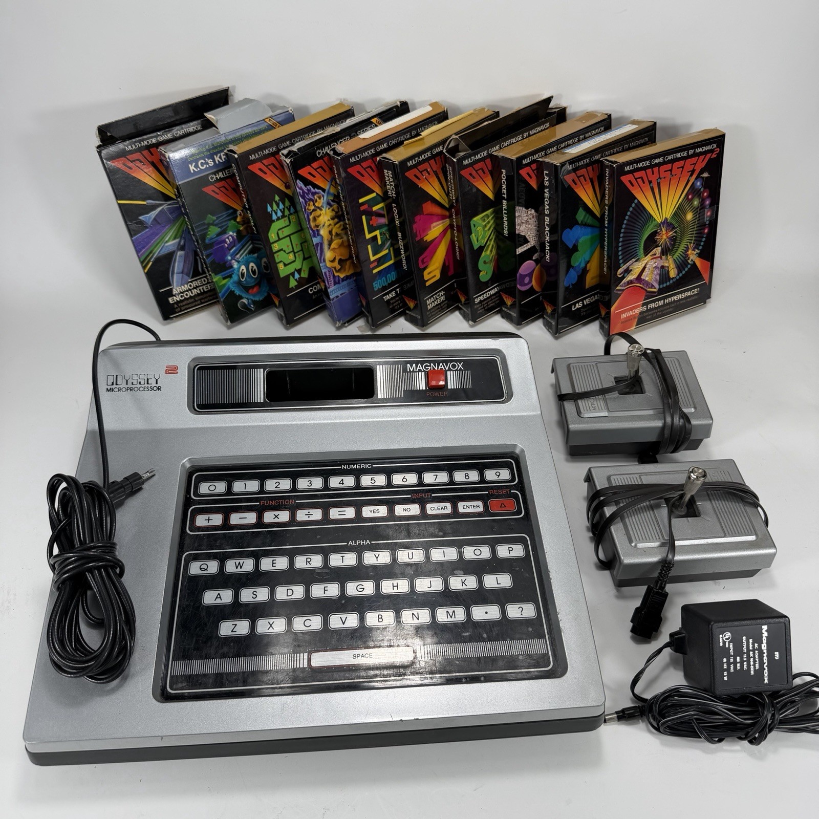Magnavox Odyssey 2 Console Lot Controllers Games Retro Vintage System Tested