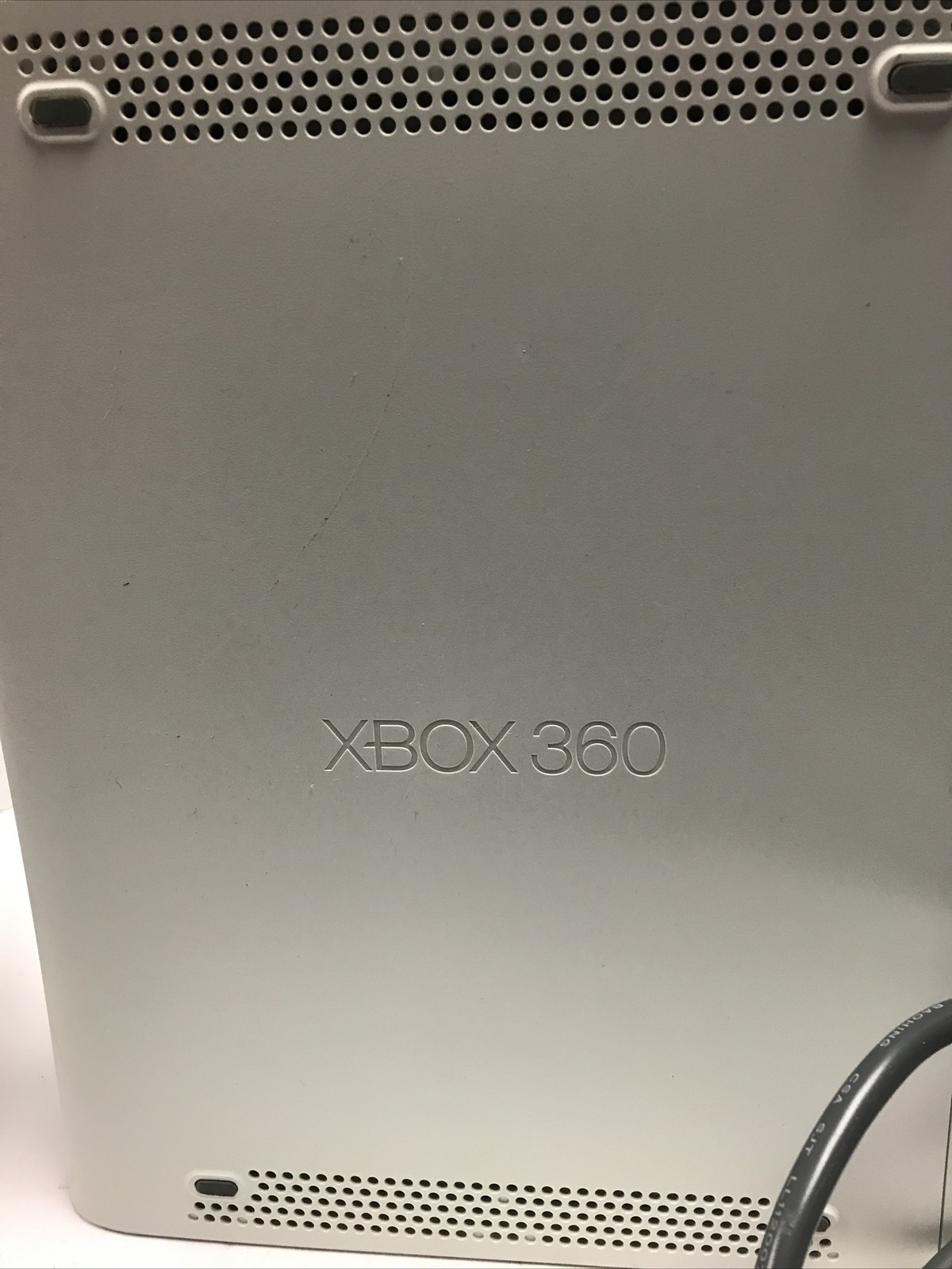 MICROSOFT XBOX 360 CONSOLE White NO CONTROLLER With CORDS, Port Won’t Stay On